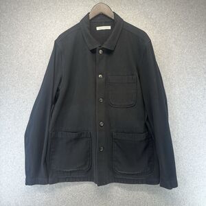 Outerknown Woman’s Shirt Jacket 3 Pocket Flannel Black Button Up Sz Extra Large